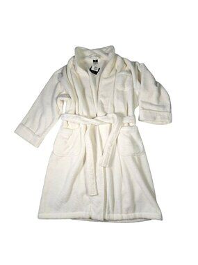 Hotel Collection NWT Long Cotton Robe Thick Heavy Terry w/ Belt Size L White